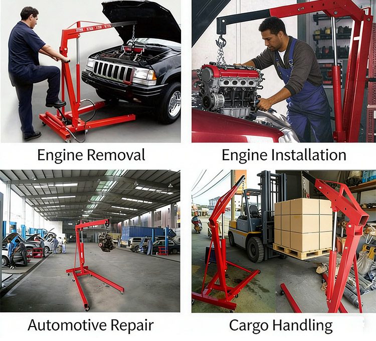 Mobile hydraulic engine cranes